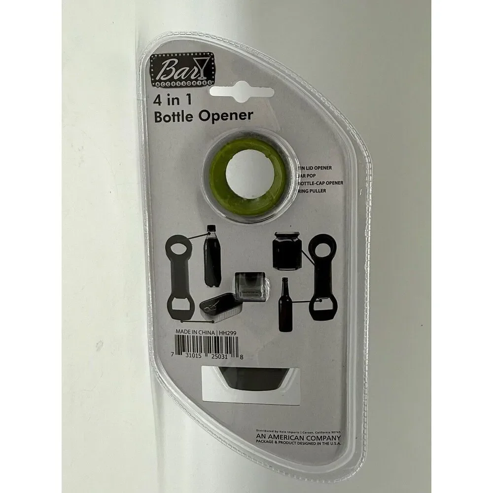 4-in-1 Grip Bottle Opener  Easily Opens Twist Caps Bottle Caps‎ Bar Accessories